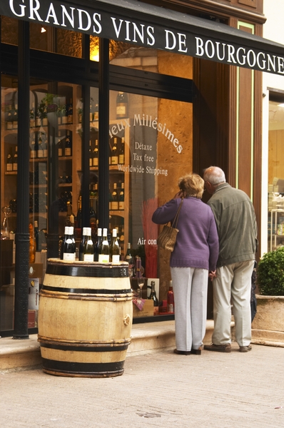 A wine shop in Beaune