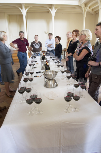 A wine tasting at a wine producer's