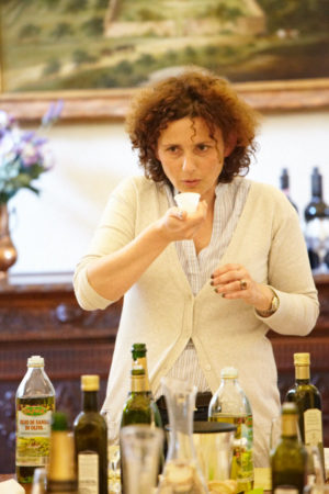 Tasting olive oil in Tuscany