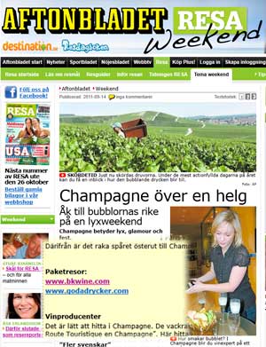 Aftonbladet on Champagne and BKWine