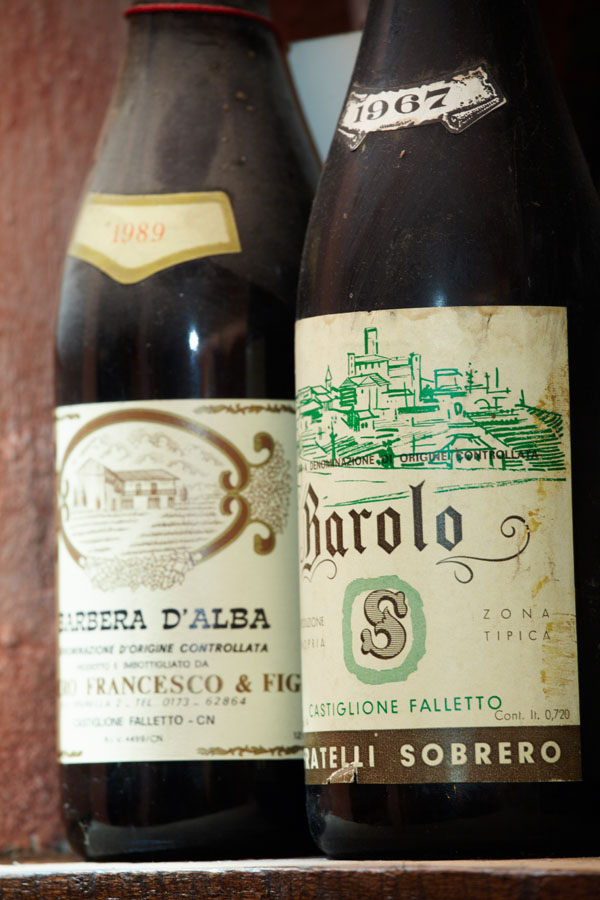 Bottles of Barolo