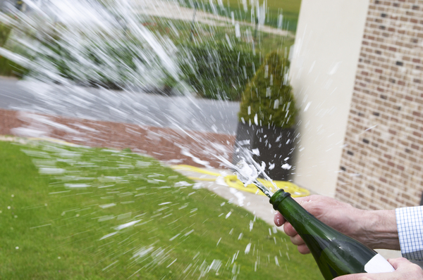 Degorging a bottle of Champagne