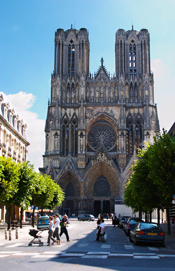 The cathedral in Reims