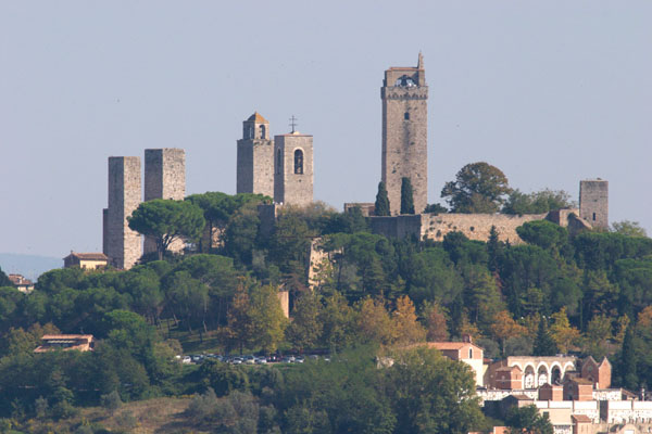 View over an ancient hilltop village