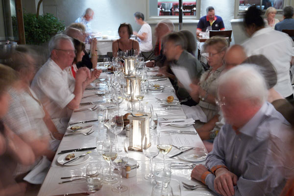 Dinner outside with friends in Franschhoek, South Africa