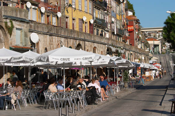 Restaurants on Cais da Ribeira in Porto