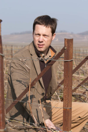 Benoit Marguet in his vineyards in Champagne