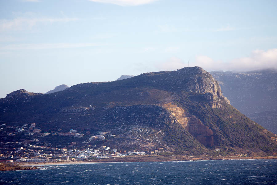 The impressive cliffs along the coast