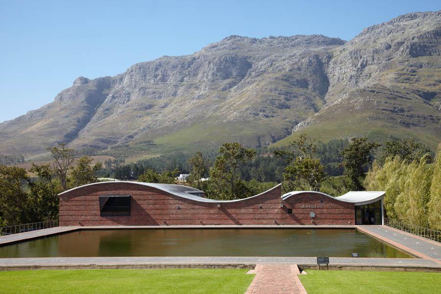 A modern Stellenbosch winery at the foot of the hills