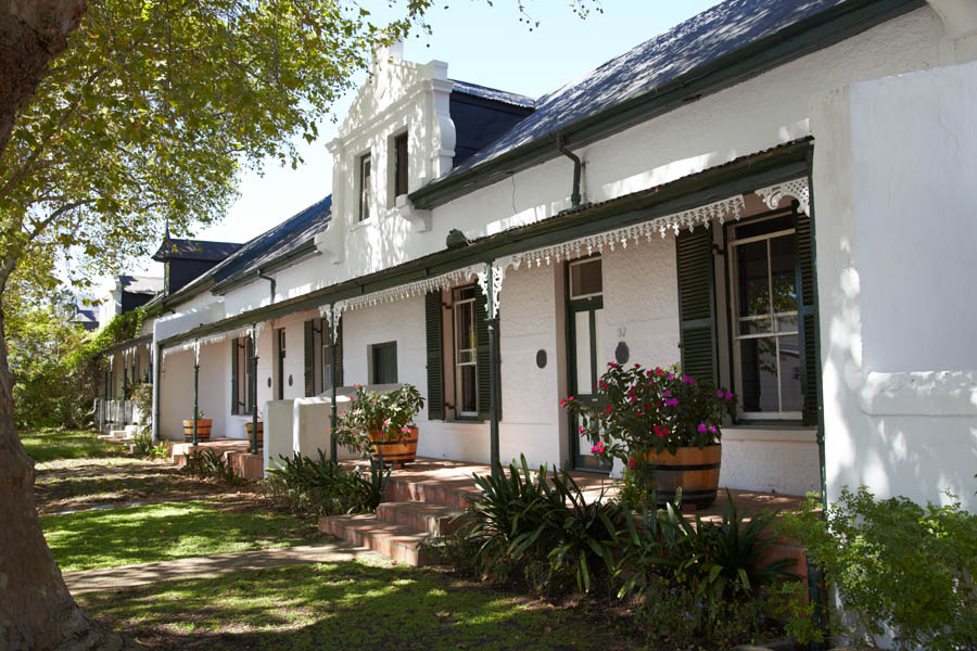 A traditional house in the town of Stellenbosch