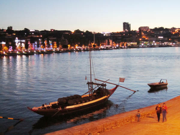 Porto along the Douro River, view of Vila Nova