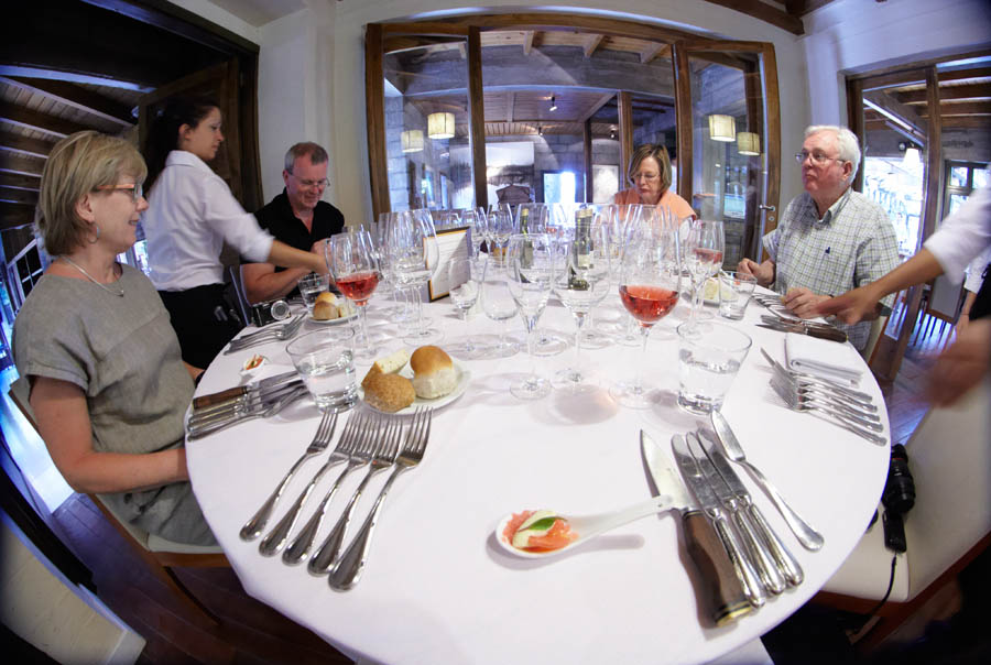 Lunching at the Zuccardi winery in Mendoza