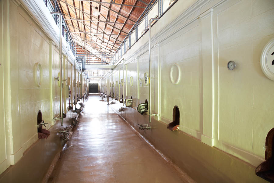 The vat hall at the Trapiche winery in Mendoza