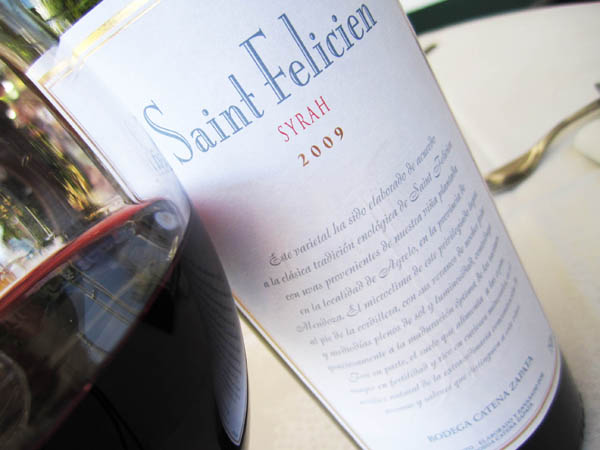 Saint Felicien Syrah 2009 Catena Zapata