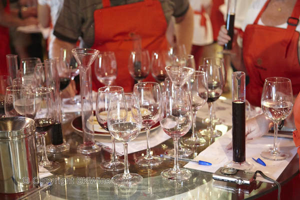 Blending workshop at a winery