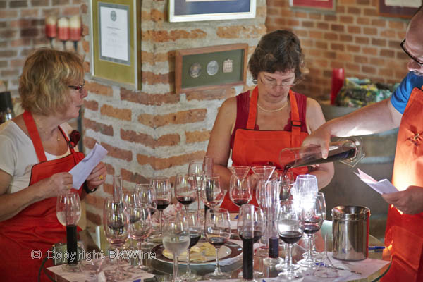 Blending workshop at a winery