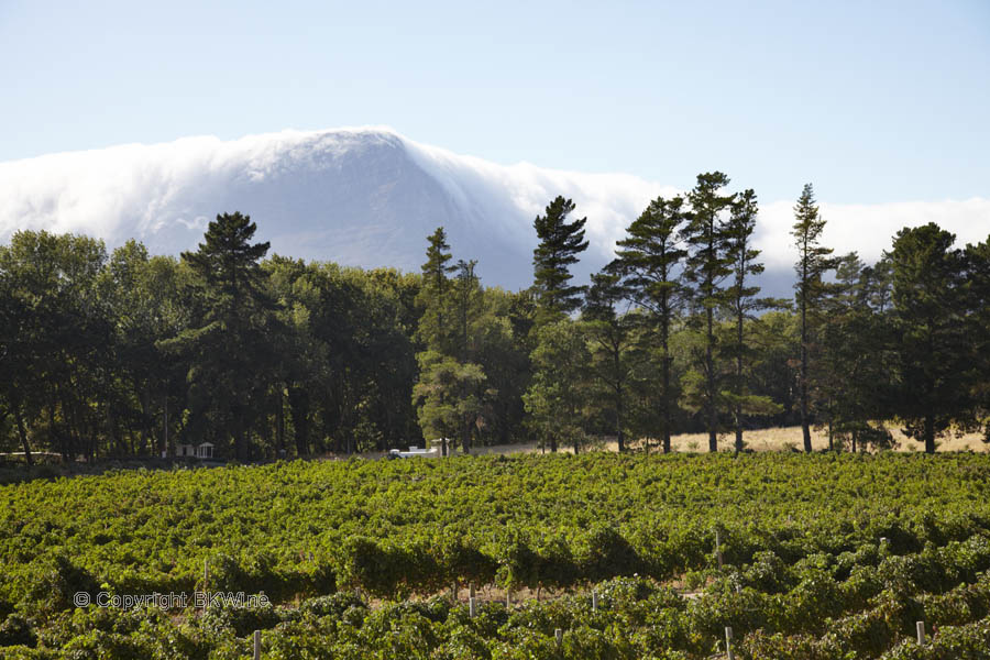 Cloud formations over the mountains in Franschhoek, South Africa