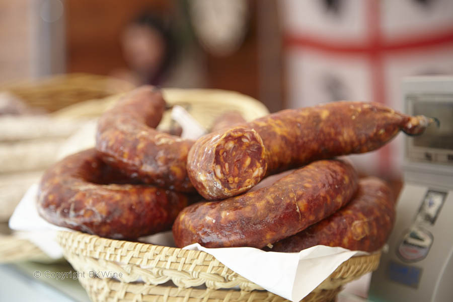 Dry-cured sausage, perfect with Tuscan wine