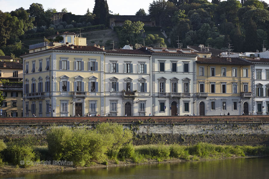 Houses along the Arno River in Florence