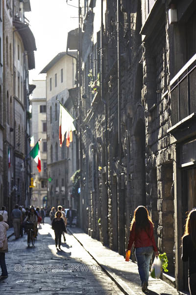 People walking on a street in Florence