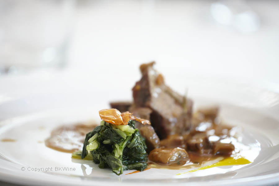 An elegant Italian veal and spinach dish