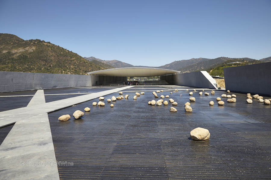 The modern winery at Vina Vik, Chile