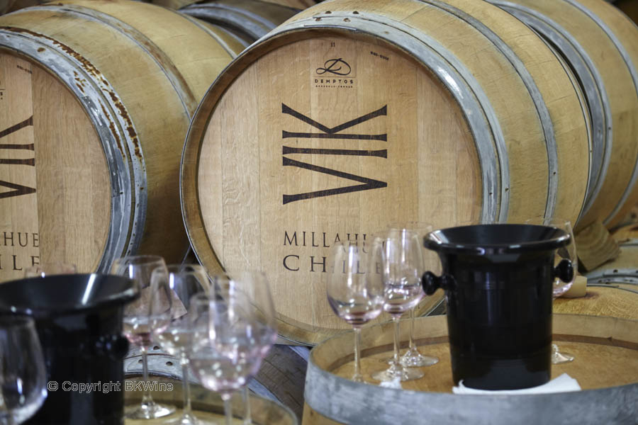 Tasting in the wine cellar, Chile