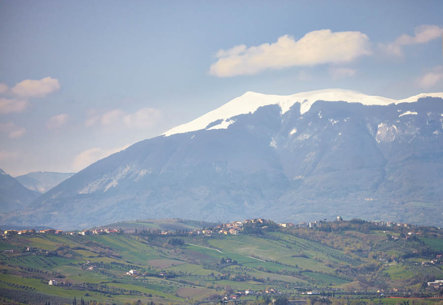 High mountains can be the backdrop in Le Marche