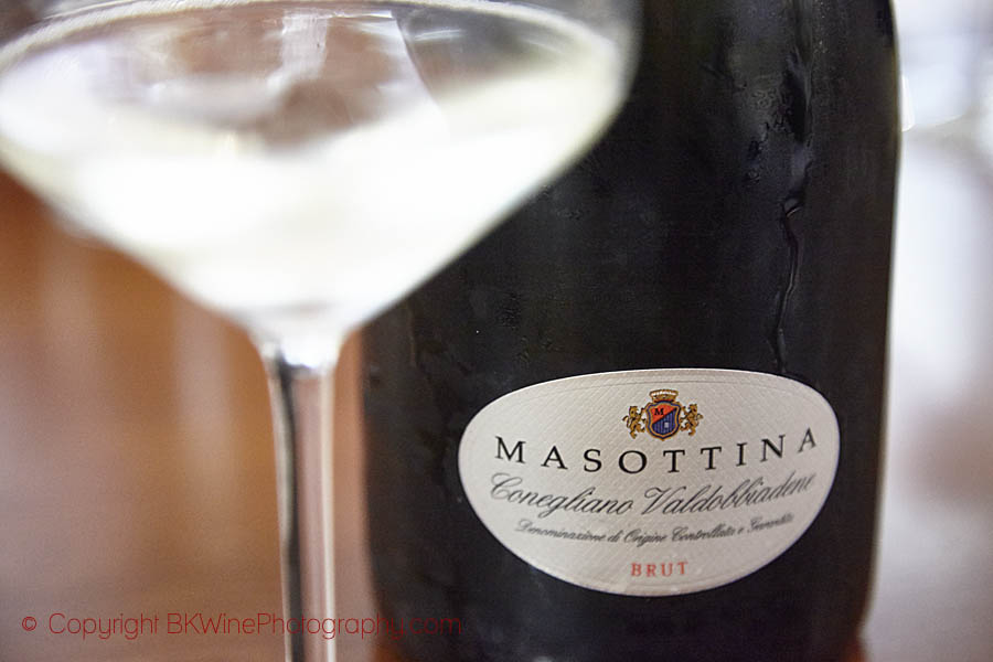 A bottle of Conegliano Valdobbiadene Prosecco DOCG