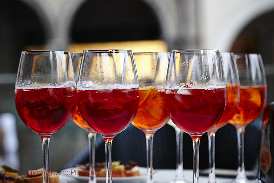 A glass of Aperol Spritz for aperitif