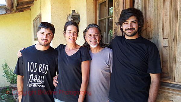 Alvaro Espinoza and his family at Antiyal, Chile