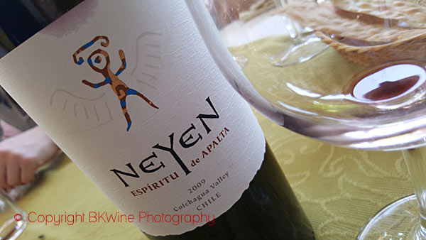 Tasting the wines at Neyen, Chile
