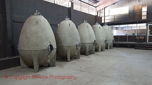 Egg tanks at Viu Manent, Chile