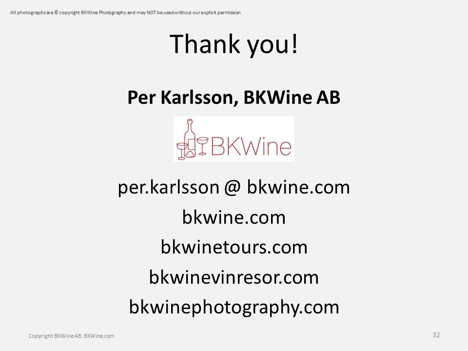 Thank you for listening to wine tourism, wine travel and wine tours