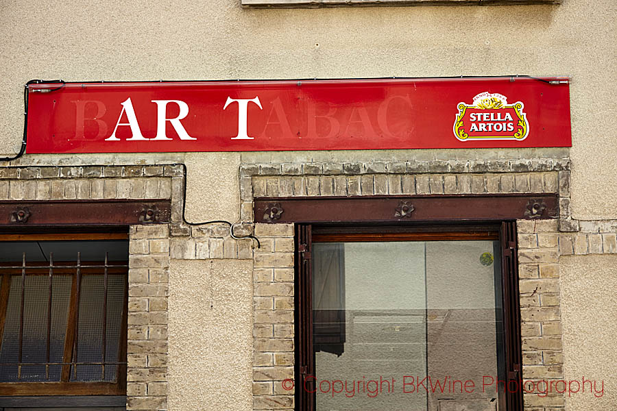 An old sign at a bar-cafe in Avize in Champagne