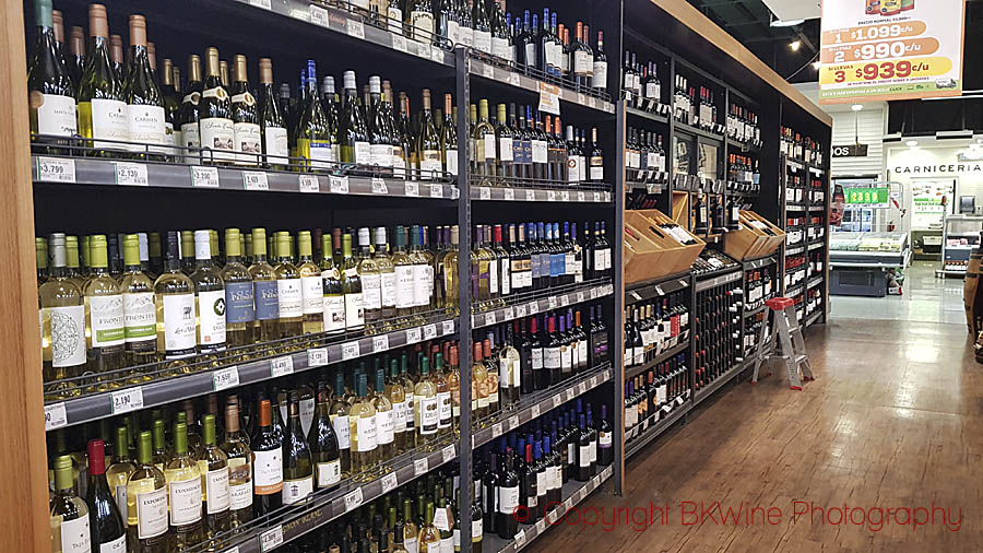 Even the grocery shop has a decent wine selection in Santa Cruz, Colchagua