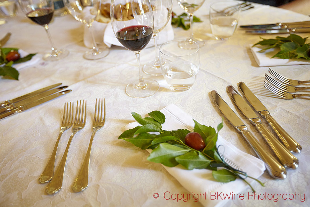 A table set for lunch in Tuscany