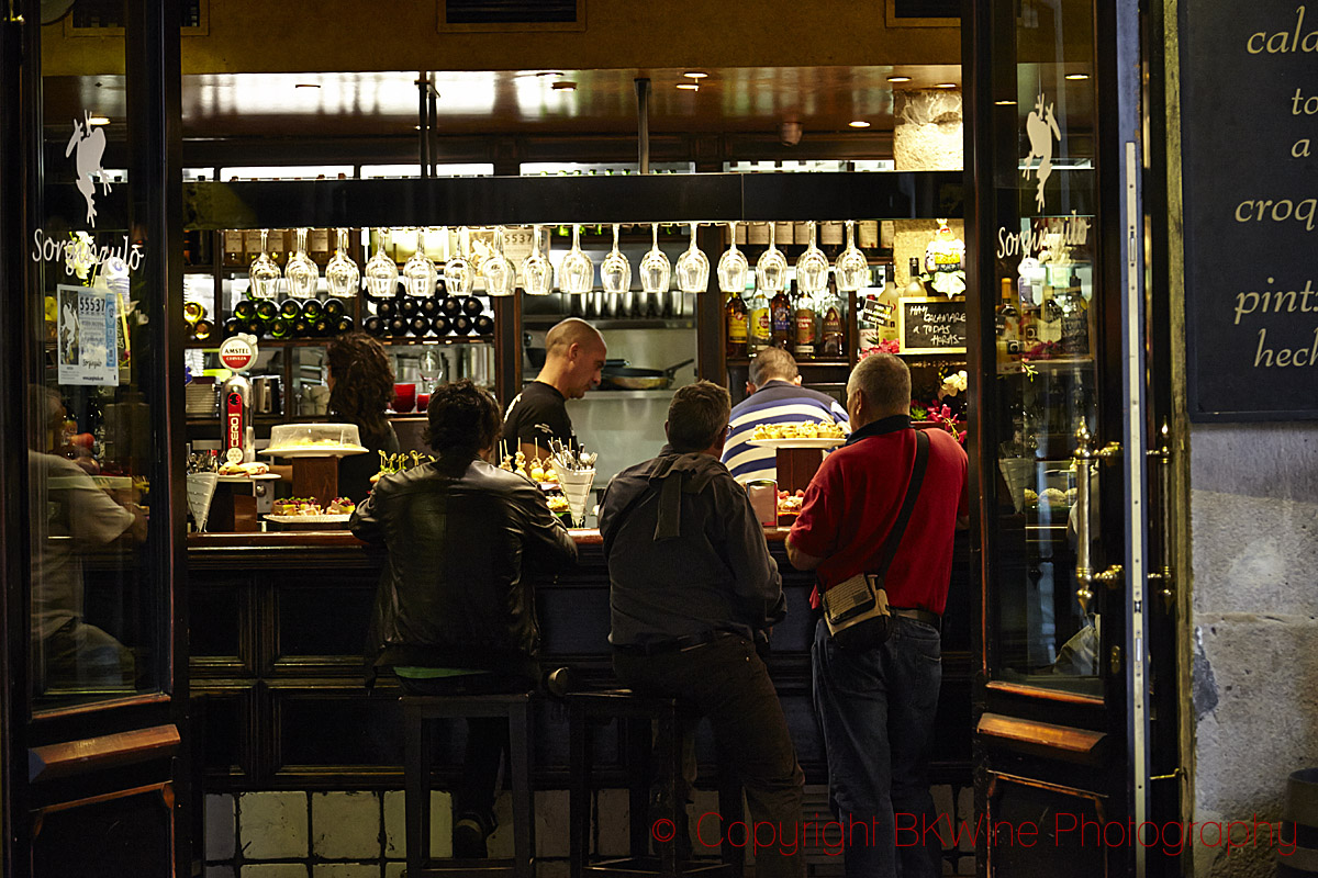 Tapas in a bar in Plaza Nueva in Bilbao