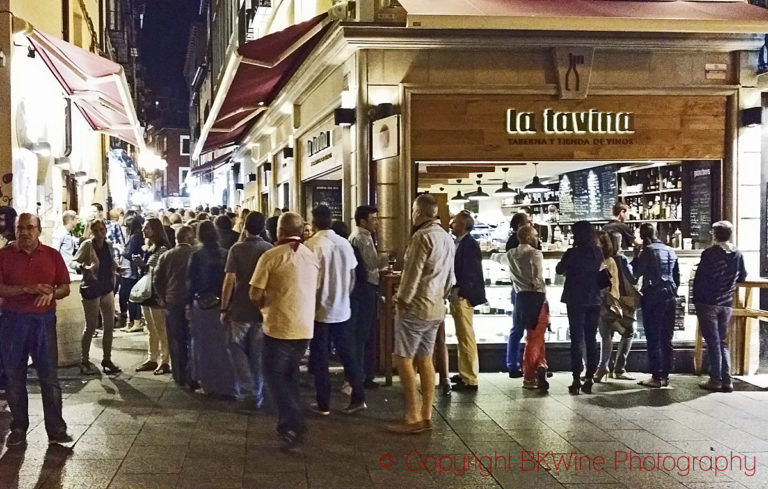 Calle Laurel in Logrono with tapas bars