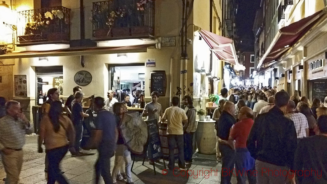 Calle Laurel in Logrono with tapas bars