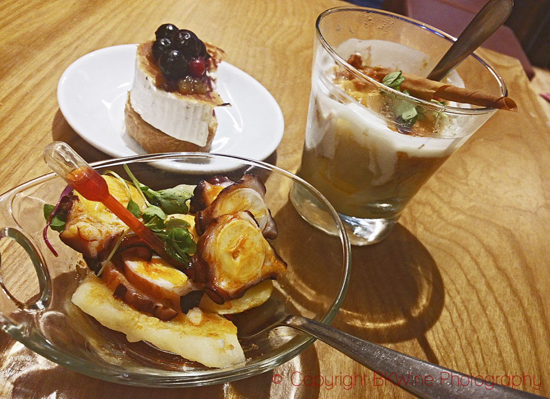 Fancy tapas in a bar on Calle Laurel in Logrono, Rioja