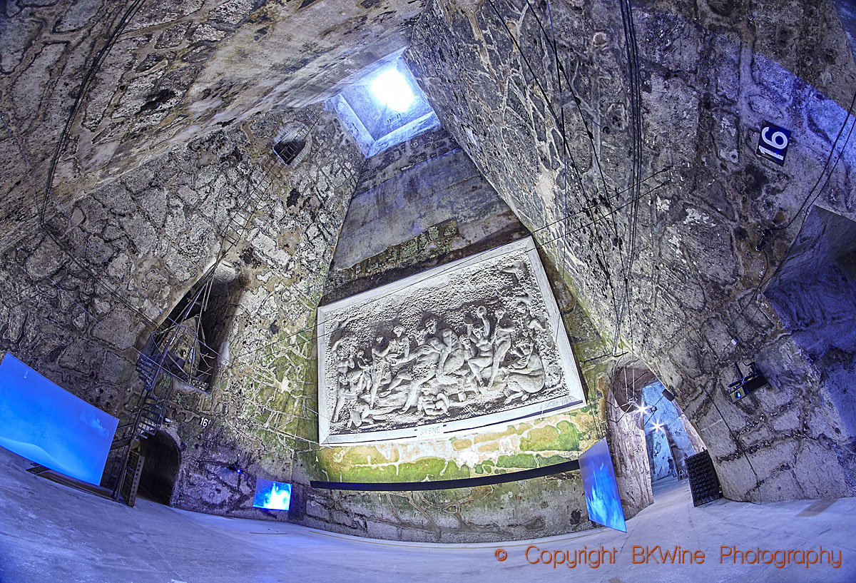 Crayère, chalk pit, in a cellar in Champagne