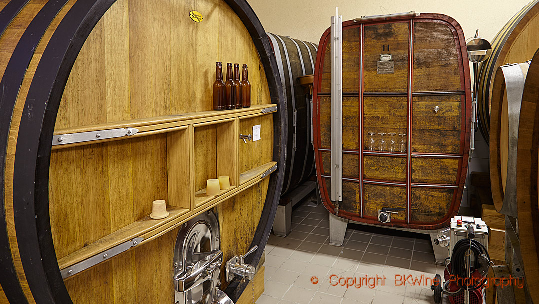 Big barrels in a cellar in Champagne
