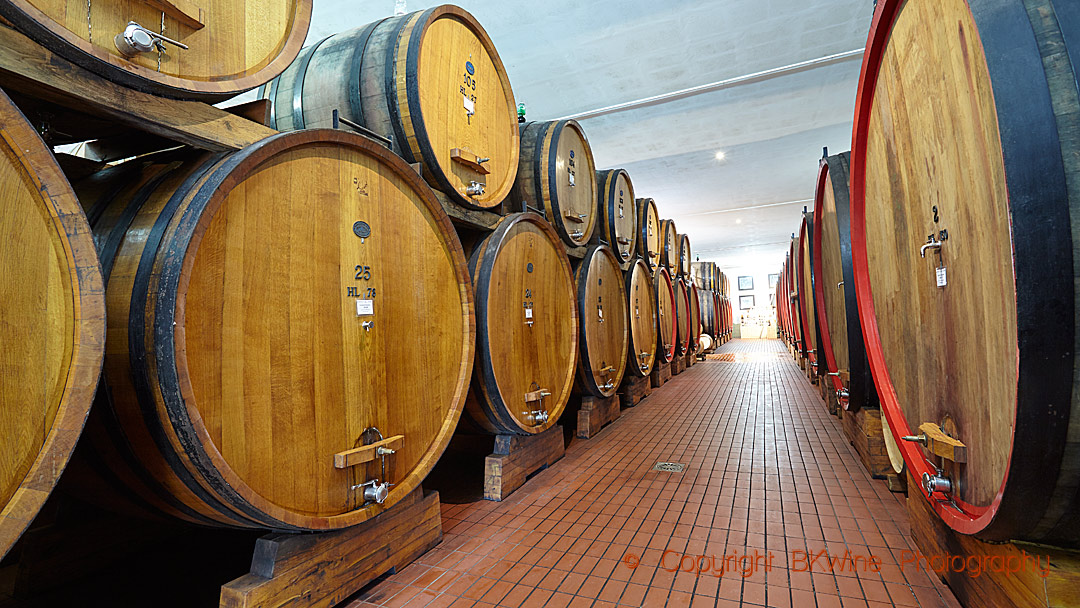 Big botti in a wine cellar in Tuscany