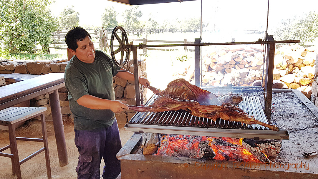 Time for some lunch at a winery in Maipo, Chile