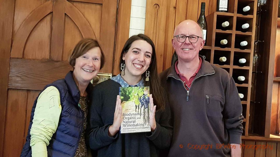 When we came to the Clos Henri winery they wanted us to sign one of our wine books for them