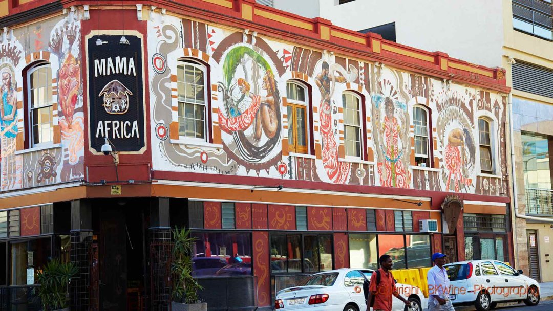 One of the colourful houses on Long Street in Cape Town, South Africa