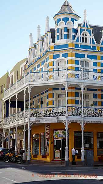 A colourful house on Long Street in Cape Town