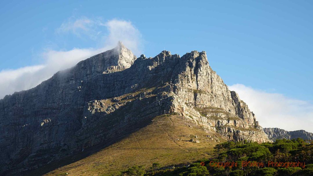 The west side of Table Mountain in Cape Town, South Africa