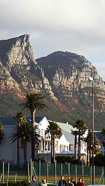 Imposing mountains in Camps Bay, Cape Town